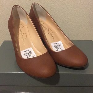 Jessica Simpson leather wedges